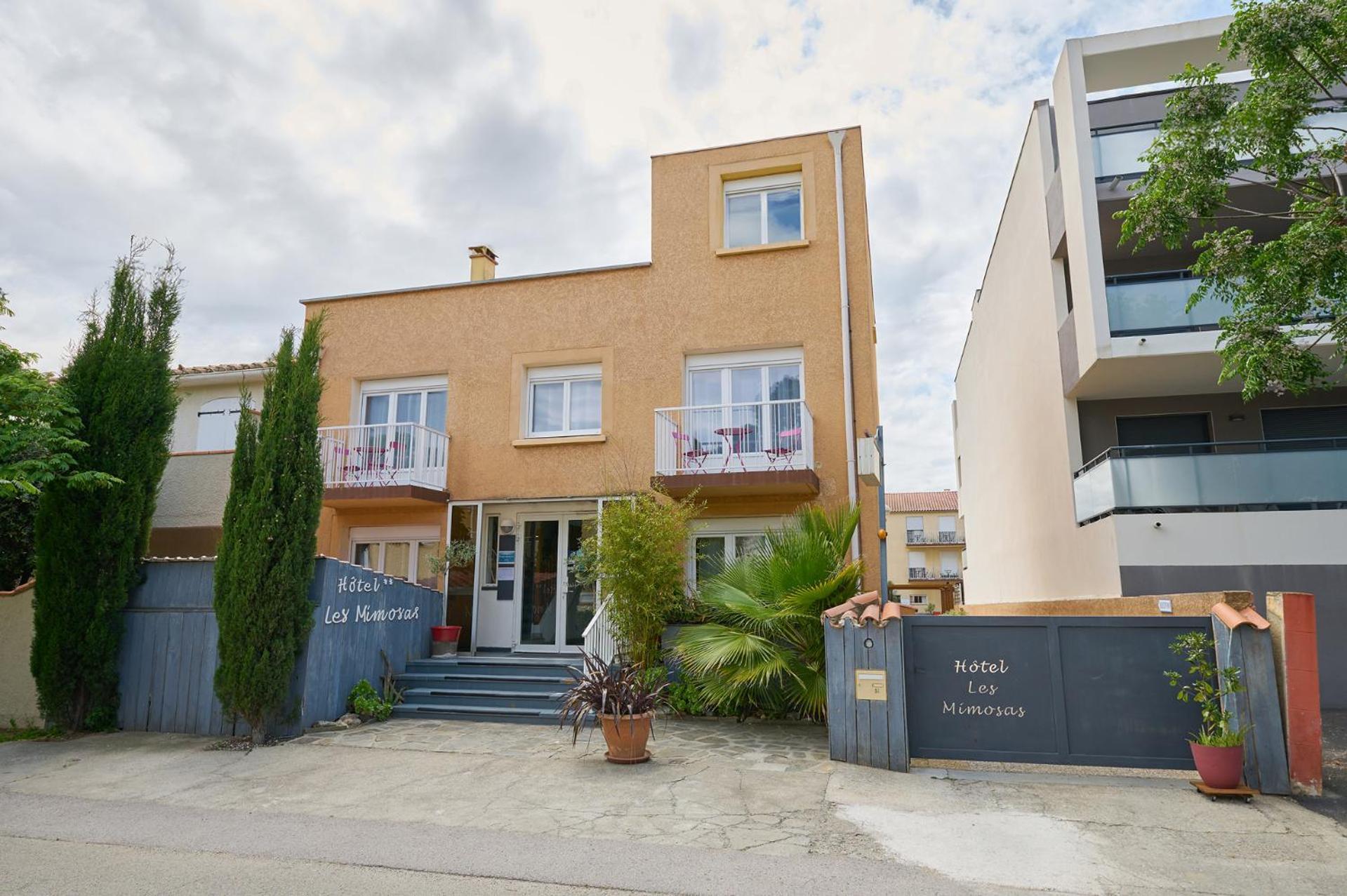 Hotel Les Mimosas Argelès-sur-Mer Exterior foto